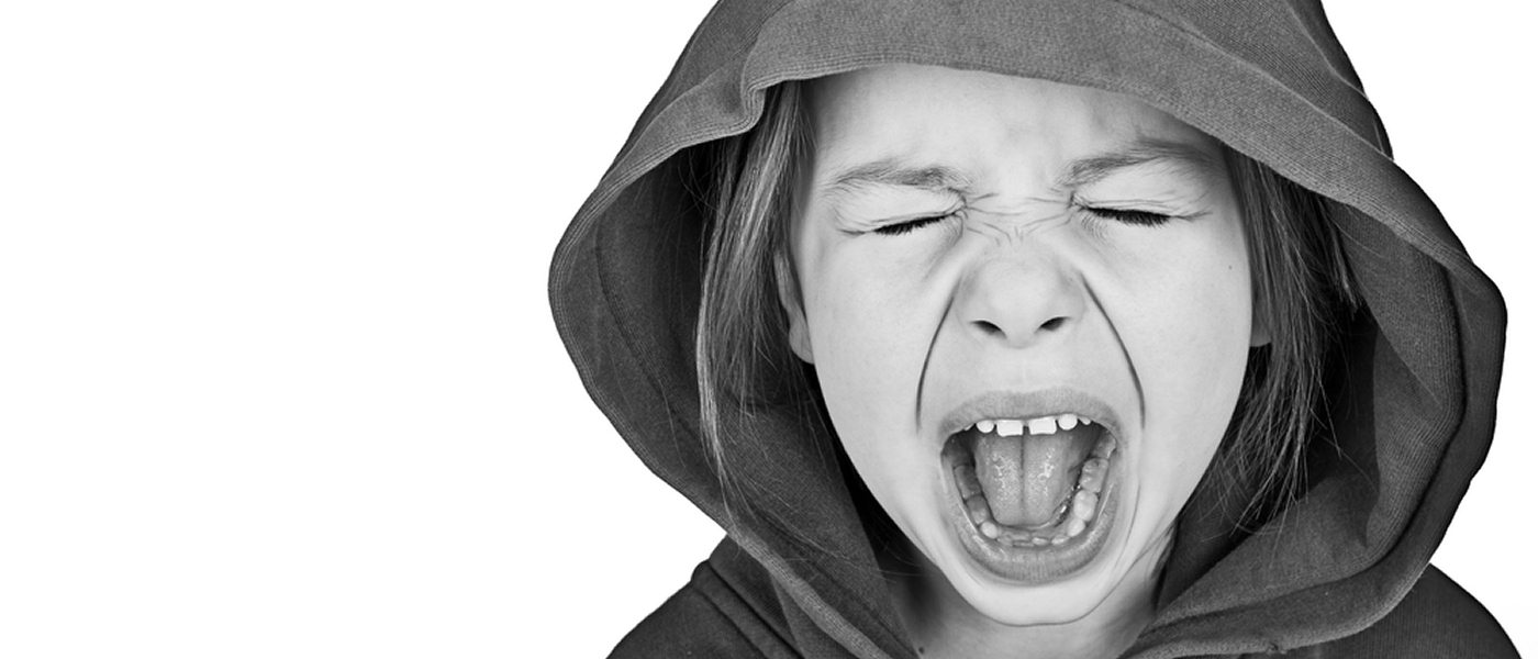 Angry child before therapeutic intervention